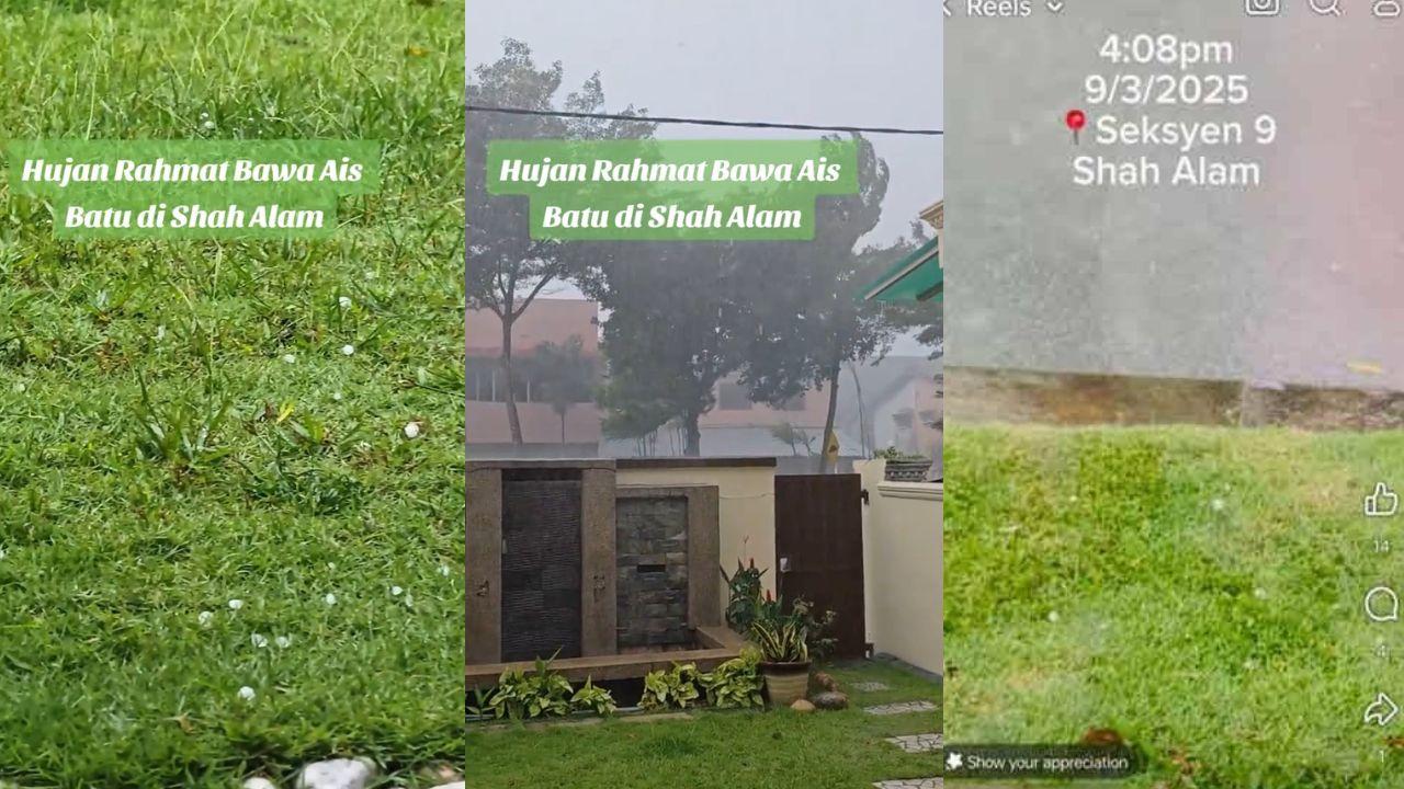 Unexpected Hailstorm Hits Shah Alam, Taking Residents By Surprise
