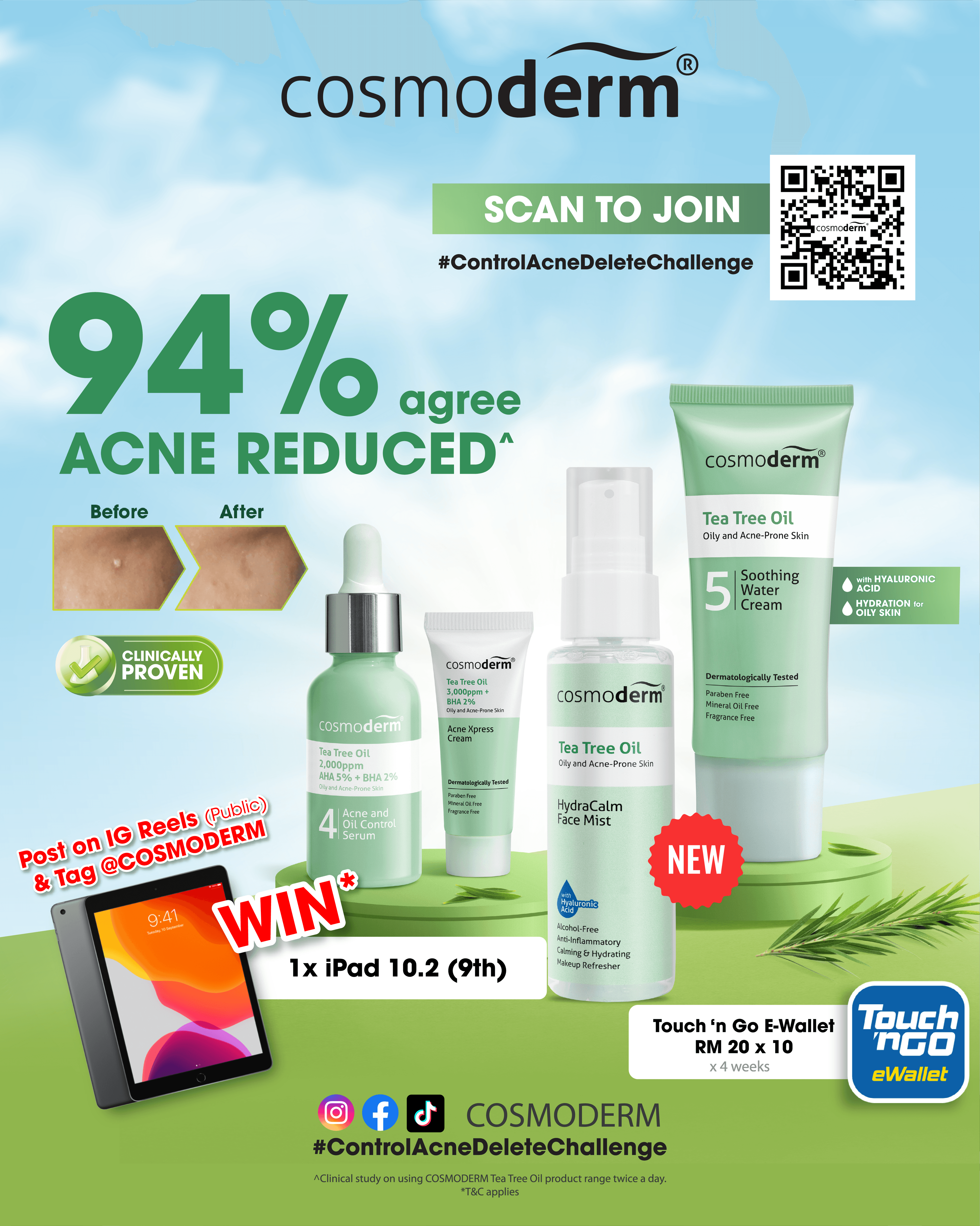 COSMODERM #ControlAcneDeleteChallenge!