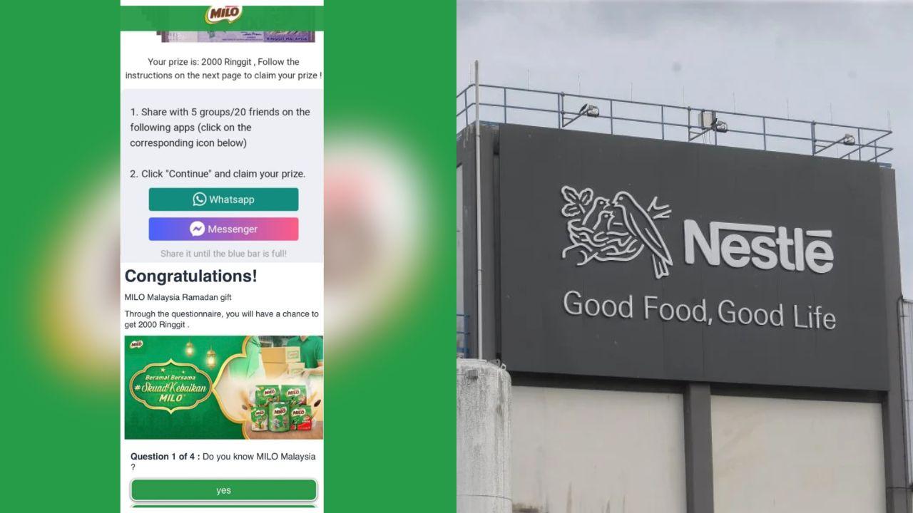 Nestlé Malaysia Warns Public About Fake RM2,000 MILO Ramadan Contest Scam