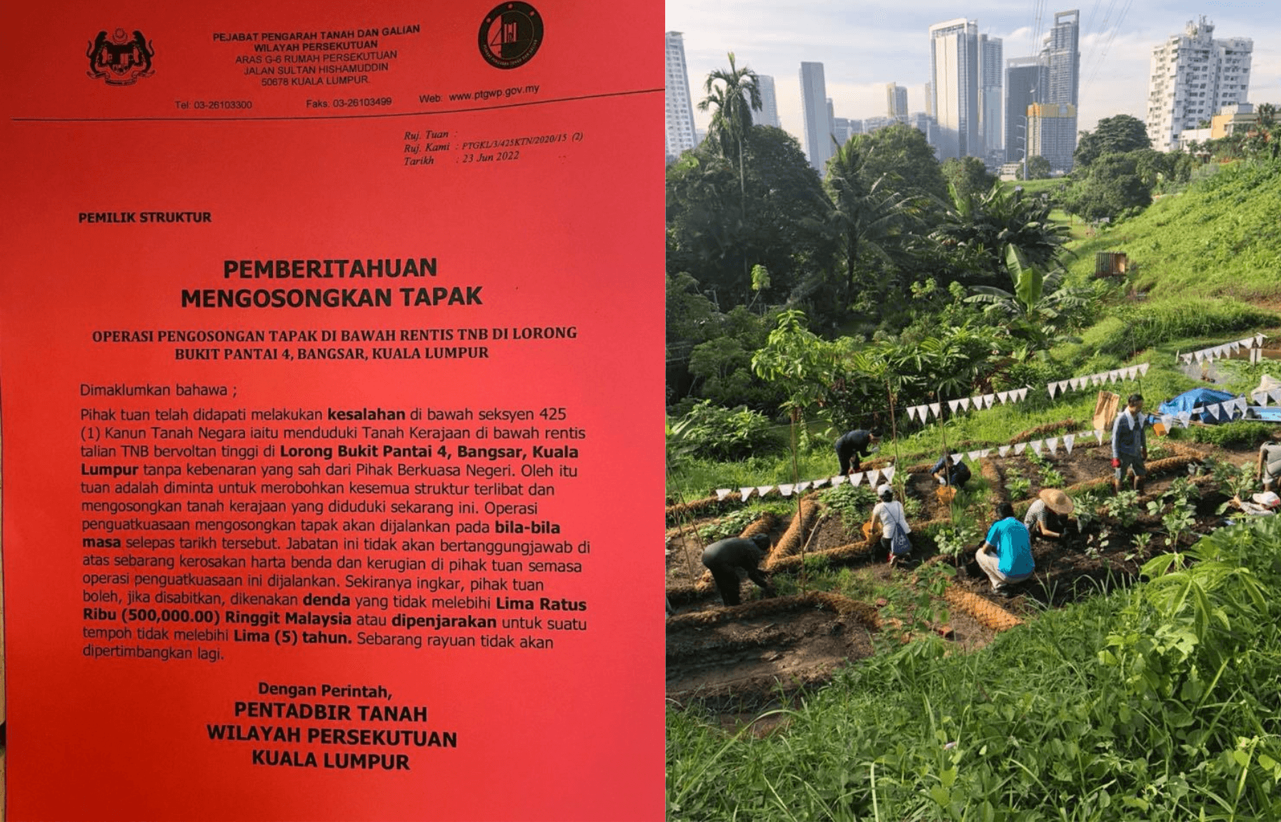 "Praised By The PM Yesterday, Asked To Leave Today" Kebun-Kebun Bangsar Given Eviction Notices