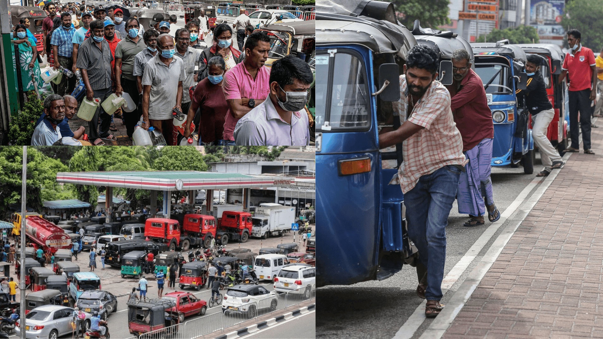 Never-Ending Long Queues As Sri Lanka Faces Fuel Crisis