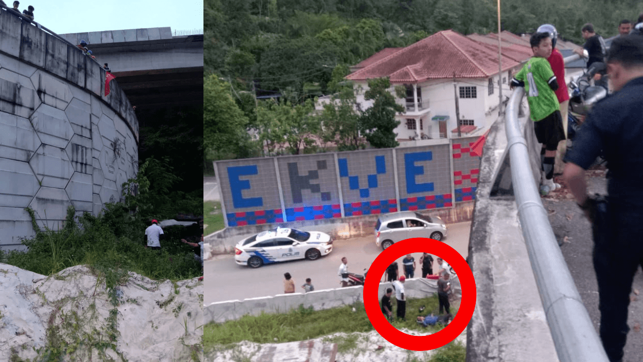 21-Year-Old Malaysian Student's Severely Injured After 20m Motorcycle Fall Off Flyover
